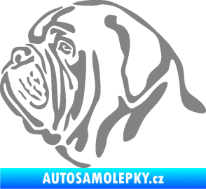 Samolepka Pes 163 levá bordeauxská doga šedá