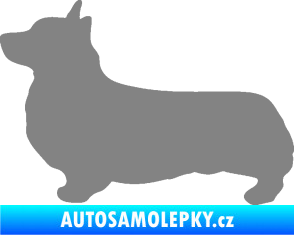 Samolepka Pes 164 levá Welsh Corgi Pembroke šedá