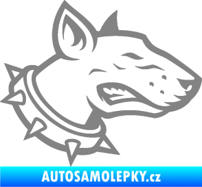 Samolepka Pes 167 pravá pitbull šedá