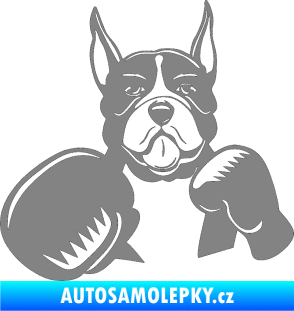 Samolepka Pes 183 levá boxer šedá