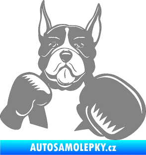 Samolepka Pes 183 pravá boxer šedá