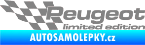 Samolepka Peugeot limited edition levá šedá