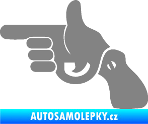 Samolepka Pistole 002 levá han gun šedá
