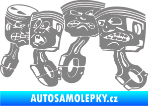 Samolepka Písty levá šedá