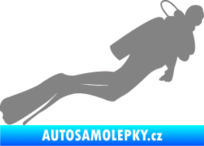 Samolepka Potápěč 005 pravá šedá