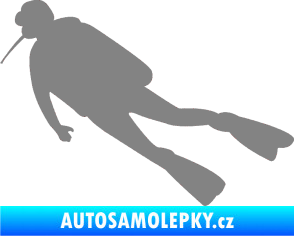 Samolepka Potápěč 006 levá šedá