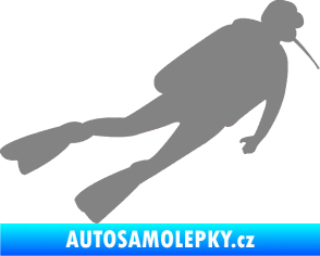 Samolepka Potápěč 006 pravá šedá
