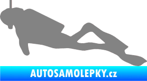 Samolepka Potápěč 009 levá šedá