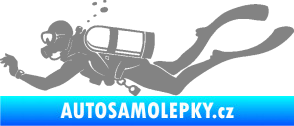 Samolepka Potápěč 011 levá šedá