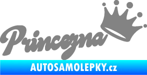 Samolepka Princezna s korunkou 001 nápis šedá