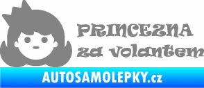 Samolepka Princezna za volantem šedá