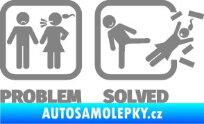 Samolepka Problem? Solved 001 šedá