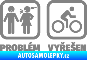 Samolepka Problém? Vyřešen 004 šedá