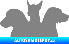 Samolepka Psi 001 levá skupinka šedá