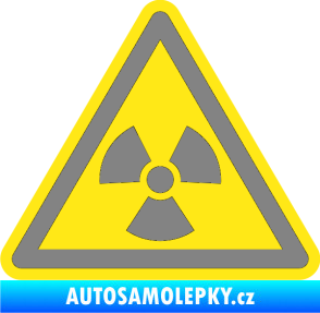 Samolepka Radioactive barevný trojúhelník šedá