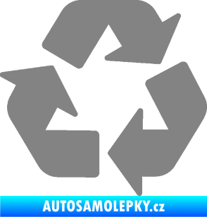 Samolepka Recyklace 001 symbol šedá