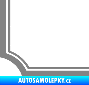 Samolepka Rohová samolepka 004 pravá šedá