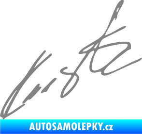 Samolepka Podpis Roman Kresta  šedá