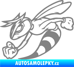 Samolepka Rozzuřená vosa 001 levá šedá