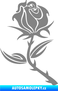 Samolepka Růže 002 levá šedá