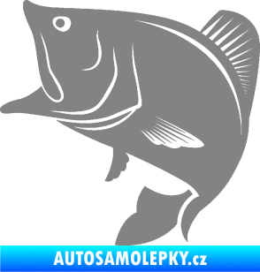 Samolepka Ryba 009 levá šedá