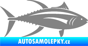 Samolepka Ryba 013 pravá tuňák šedá