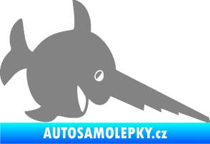 Samolepka Ryba 023 piloun pravá šedá