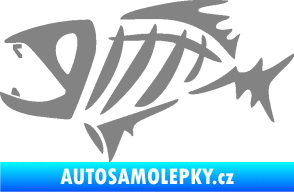 Samolepka Ryba kostra  007 levá šedá