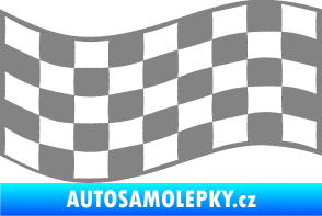 Samolepka Šachovnice 010 šedá