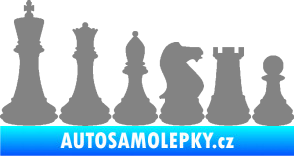 Samolepka Šachy 001 levá šedá