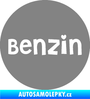 Samolepka Samolepka na víčko od nádrže 008 benzín šedá