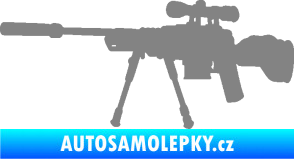 Samolepka Samopal 008 levá šedá