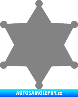 Samolepka Sheriff 002 hvězda šedá
