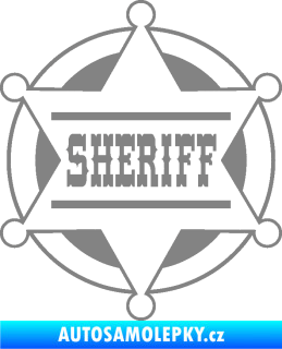 Samolepka Sheriff 004 šedá