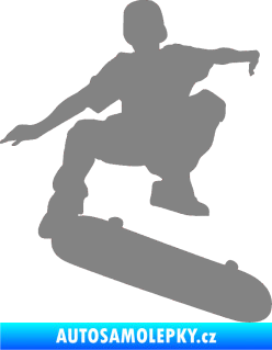 Samolepka Skateboard 004 pravá šedá