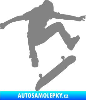 Samolepka Skateboard 005 pravá šedá
