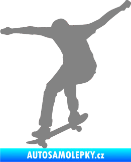 Samolepka Skateboard 011 levá šedá