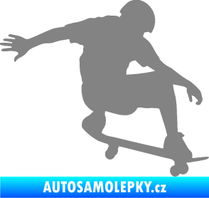 Samolepka Skateboard 012 pravá šedá