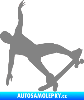 Samolepka Skateboard 013 pravá šedá