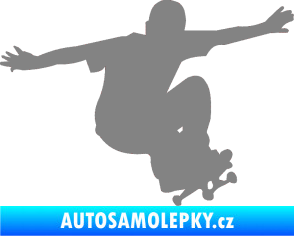 Samolepka Skateboard 014 pravá šedá