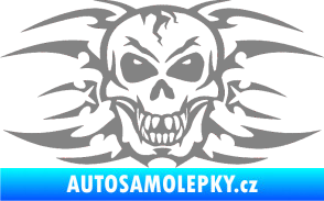 Samolepka Skeleton - lebka šedá