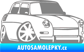 Samolepka Škoda 1000 karikatura pravá šedá