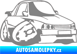 Samolepka Škoda 120 karikatura pravá šedá