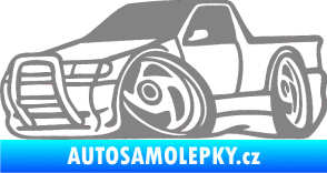 Samolepka Škoda Felicia korba karikatura levá šedá