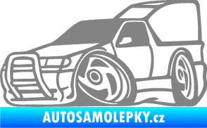 Samolepka Škoda Felicia pickup karikatura levá šedá