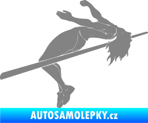 Samolepka Skok do výšky 001 pravá atletika šedá