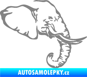Samolepka Slon 030 pravá hlava šedá