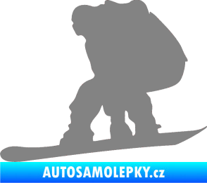Samolepka Snowboard 010 levá šedá
