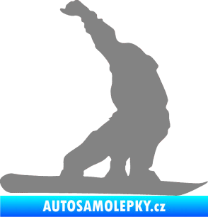 Samolepka Snowboard 011 pravá šedá
