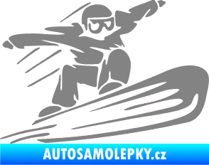 Samolepka Snowboard 014 pravá šedá